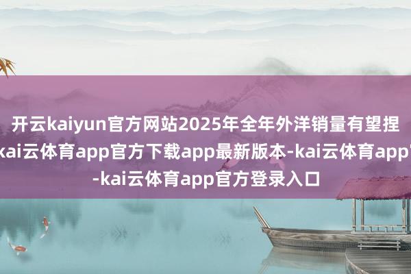 开云kaiyun官方网站2025年全年外洋销量有望捏续高速增长-kai云体育app官方下载app最新版本-kai云体育app官方登录入口