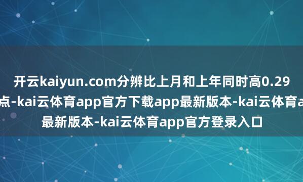 开云kaiyun.com分辨比上月和上年同时高0.29个和0.03个百分点-kai云体育app官方下载app最新版本-kai云体育app官方登录入口