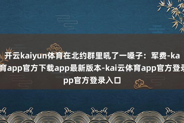 开云kaiyun体育在北约群里吼了一嗓子:军费-kai云体育app官方下载app最新版本-kai云体育app官方登录入口