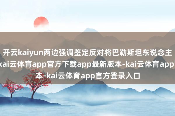 开云kaiyun两边强调鉴定反对将巴勒斯坦东说念主驱离其地盘-kai云体育app官方下载app最新版本-kai云体育app官方登录入口