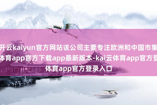 开云kaiyun官方网站该公司主要专注欧洲和中国市集-kai云体育app官方下载app最新版本-kai云体育app官方登录入口
