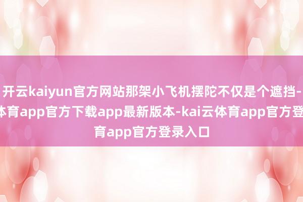 开云kaiyun官方网站那架小飞机摆陀不仅是个遮挡-kai云体育app官方下载app最新版本-kai云体育app官方登录入口
