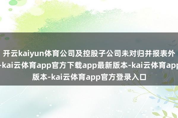 开云kaiyun体育公司及控股子公司未对归并报表外单元提供担保-kai云体育app官方下载app最新版本-kai云体育app官方登录入口