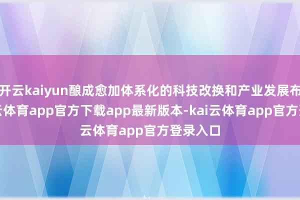 开云kaiyun酿成愈加体系化的科技改换和产业发展布局-kai云体育app官方下载app最新版本-kai云体育app官方登录入口