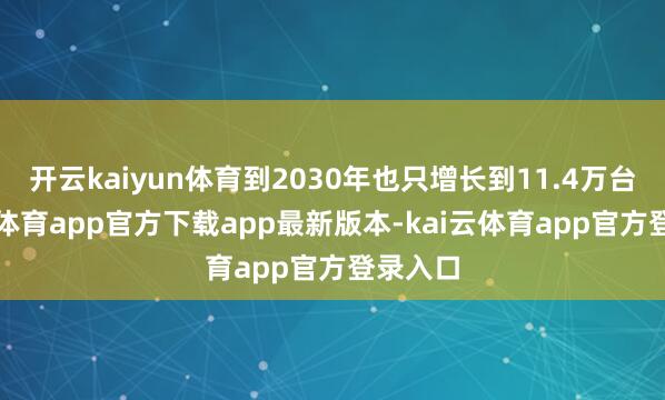 开云kaiyun体育到2030年也只增长到11.4万台-kai云体育app官方下载app最新版本-kai云体育app官方登录入口